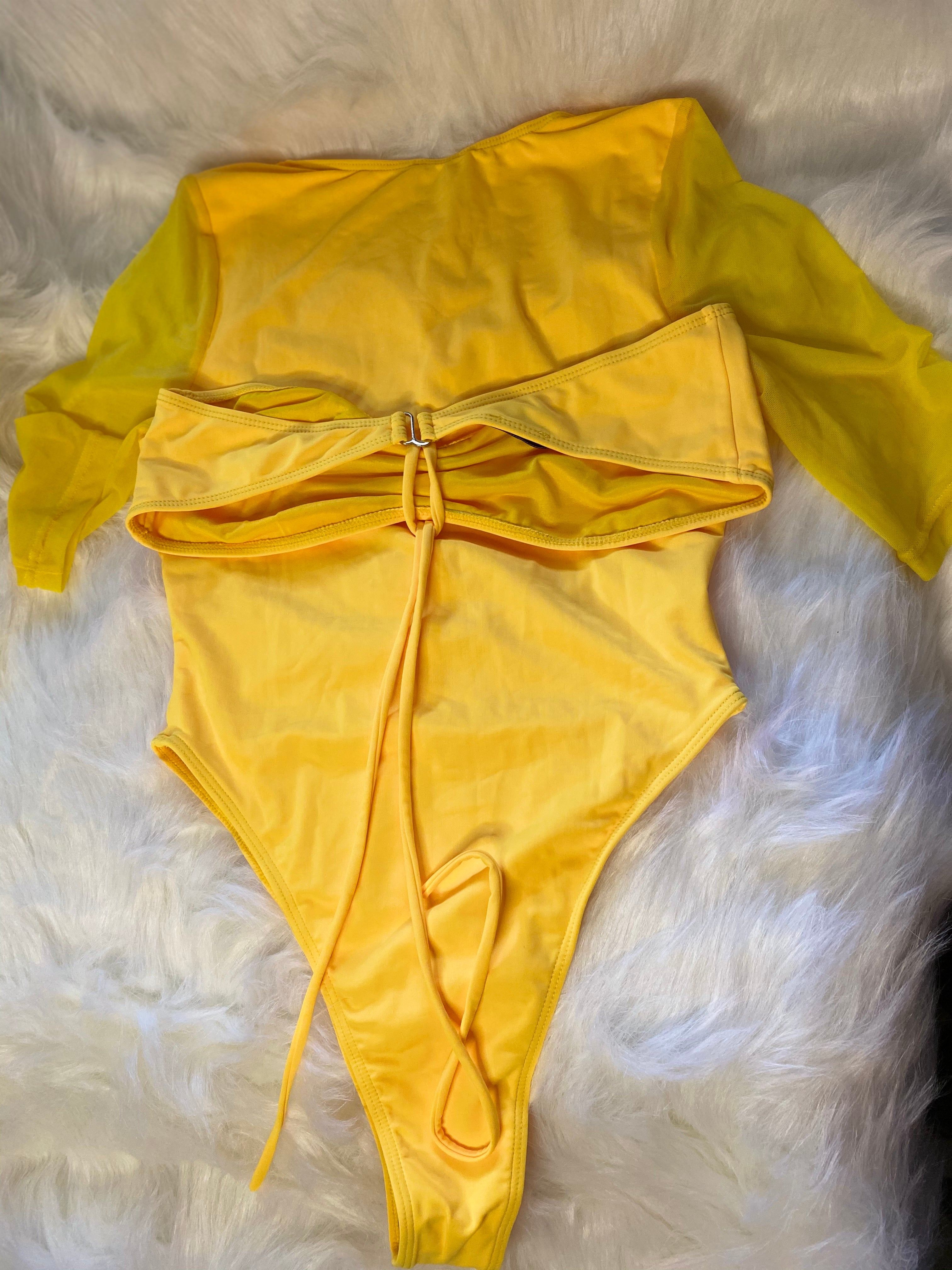 So Deep Two Piece Monokini- Yellow