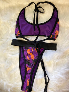 Mind Games Hi-Thong-Kini Swim Set-Purple