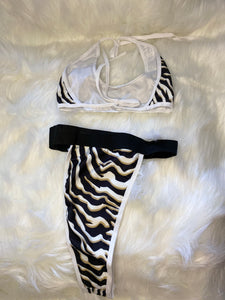 We or Wild Hi-Kini Swim set- Zebra