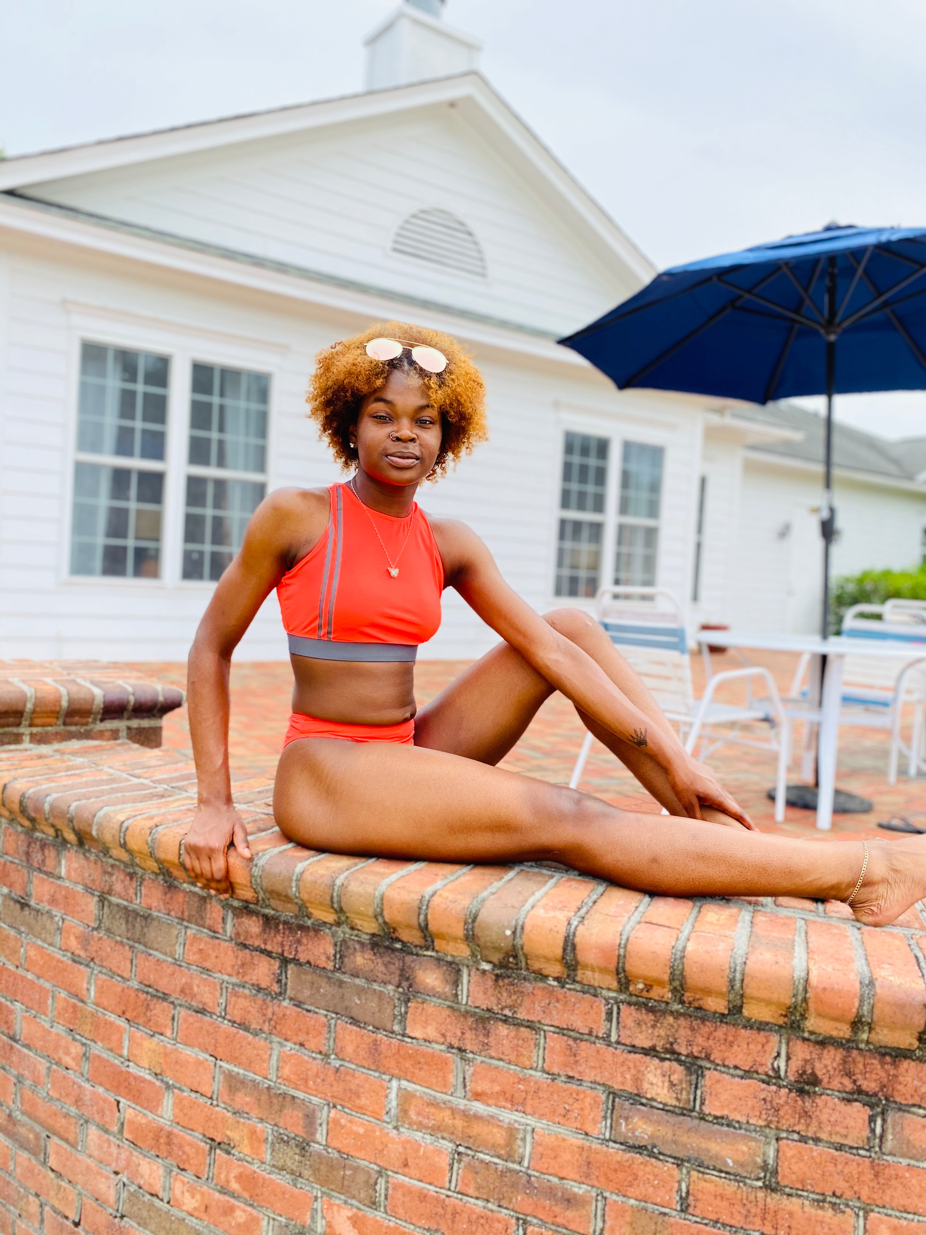 You got game Swim Set- Orange & Grey